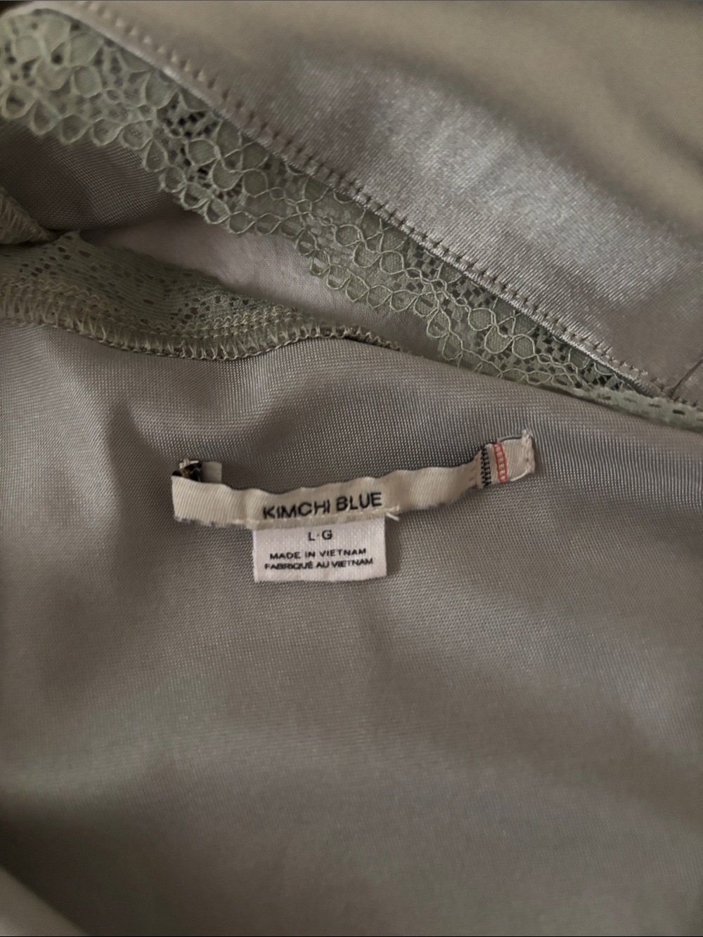 Silky Sage Green Lace-Trim Camisole - Picture 2 of 3